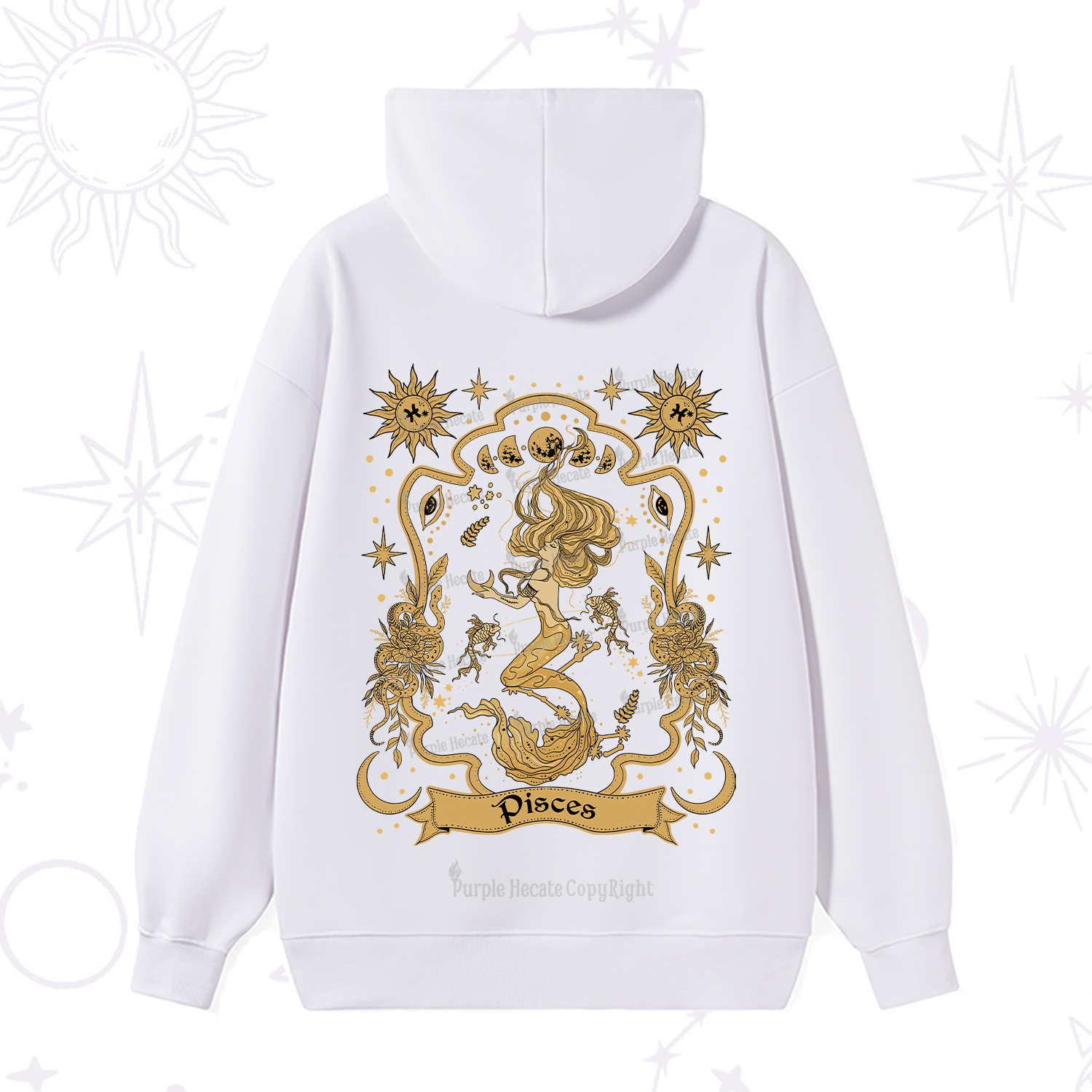 Purplehecate Pisces' Astral Mirage Zodiac Hoodie