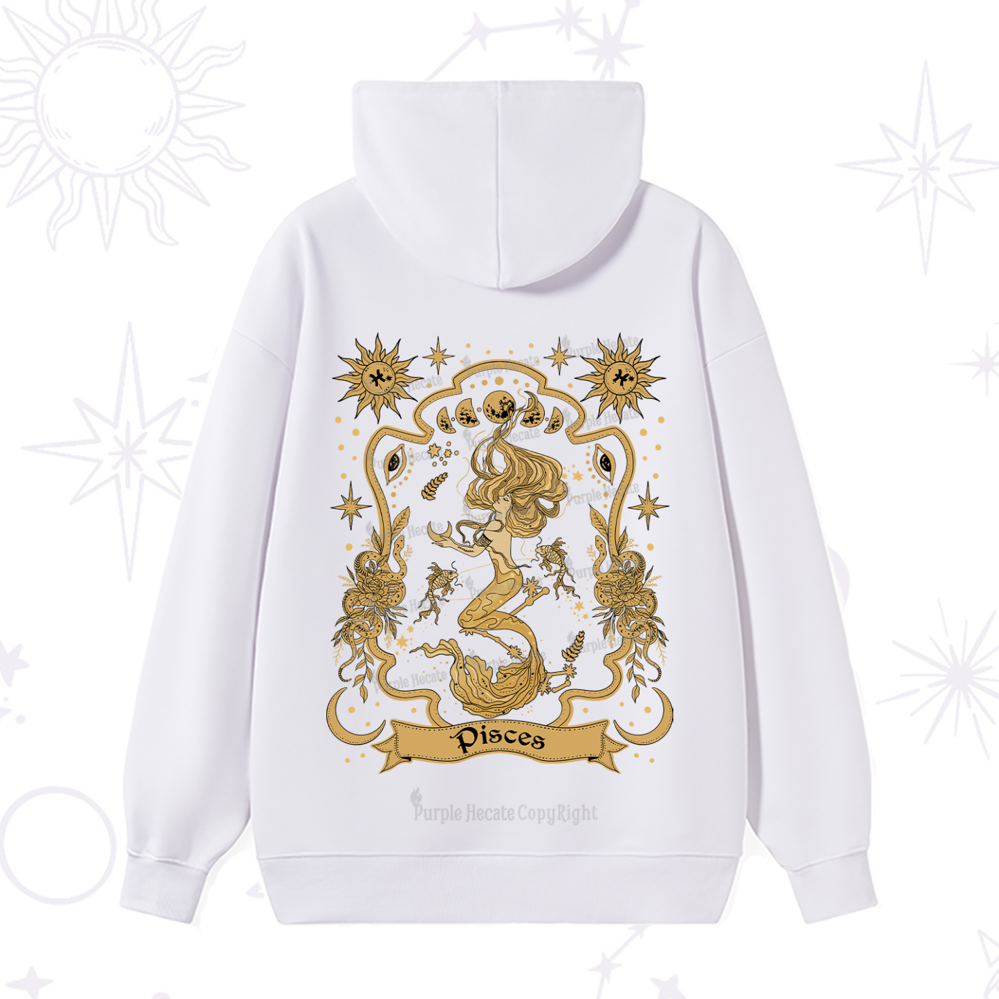 Purplehecate Pisces' Astral Mirage Zodiac Hoodie