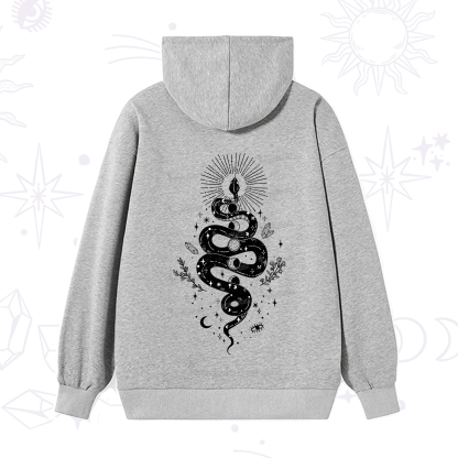 Purplehecate Mystical Moon Phases Snake Hoodie