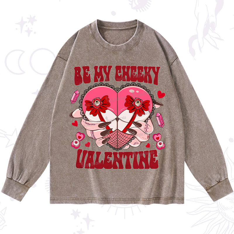 Purplehecate Be My Cheeky Valentine Washed Long Sleeve Shirt
