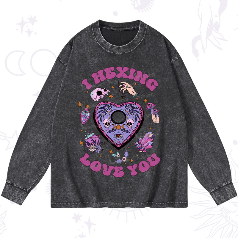 Purplehecate I Hexing Love You Washed Long Sleeve Shirt