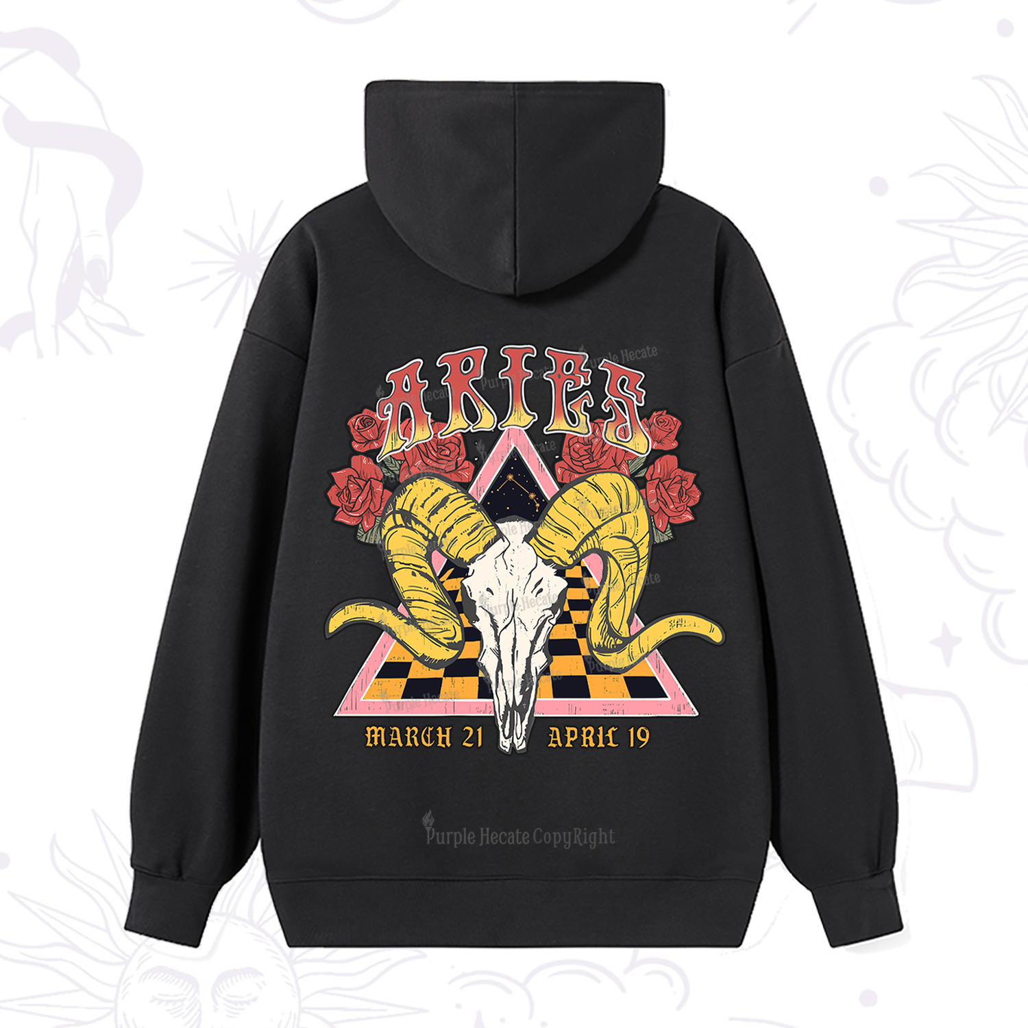 Purplehecate Aries Crew Zodiac Hoodie