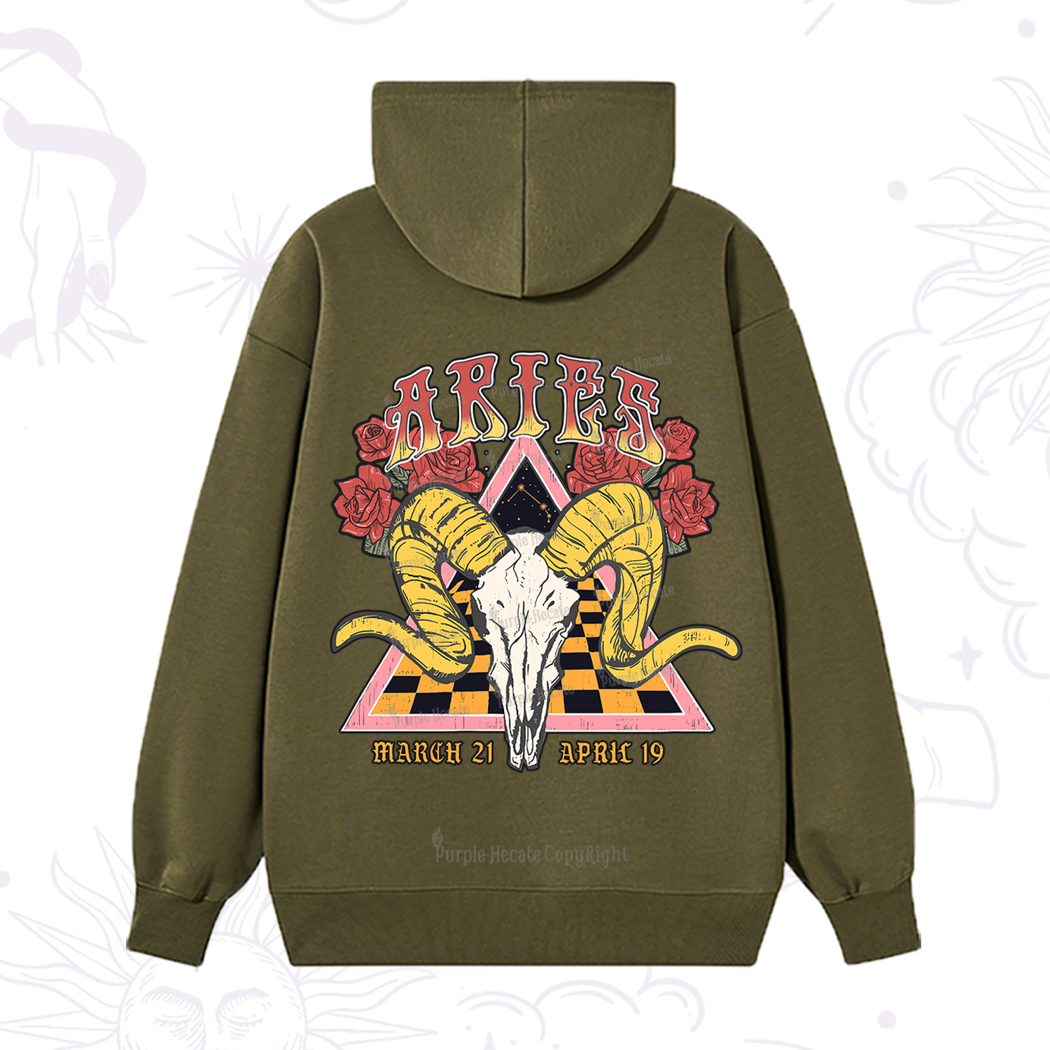 Purplehecate Aries Crew Zodiac Hoodie