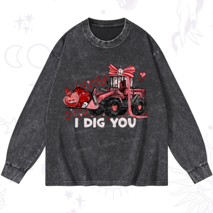 Purplehecate I Dig You Washed Long Sleeve Shirt