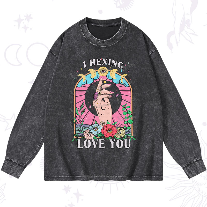 Purplehecate I Hexing Love You Washed Long Sleeve Shirt