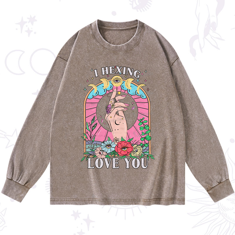 Purplehecate I Hexing Love You Washed Long Sleeve Shirt