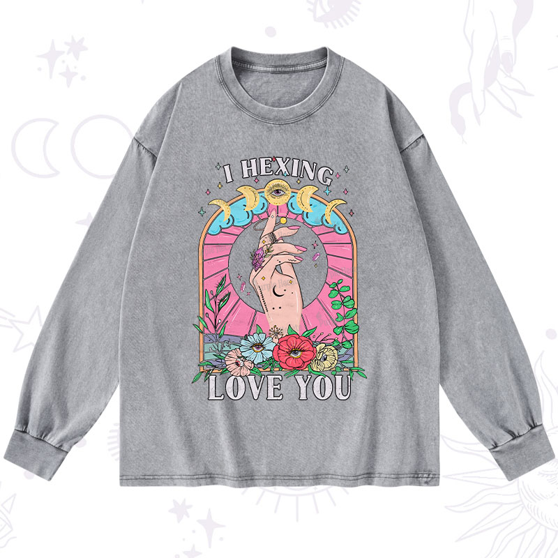 Purplehecate I Hexing Love You Washed Long Sleeve Shirt