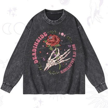 Purplehecate Valentine's Day Ready Valentine Washed Long Sleeve Shirt