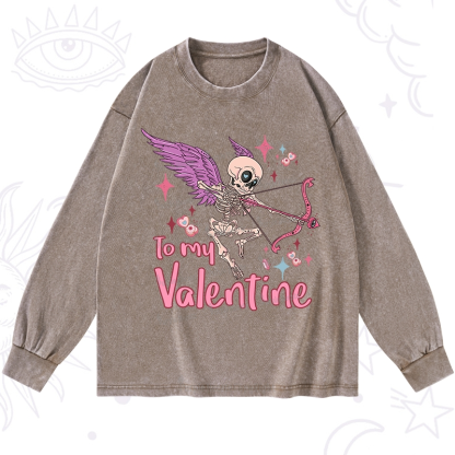 Purplehecate To My Valentine Washed Long Sleeve Shirt