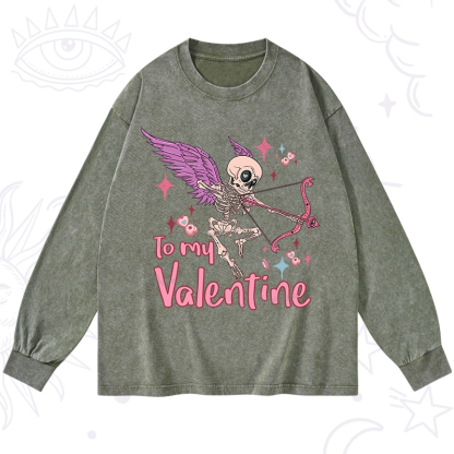 Purplehecate To My Valentine Washed Long Sleeve Shirt
