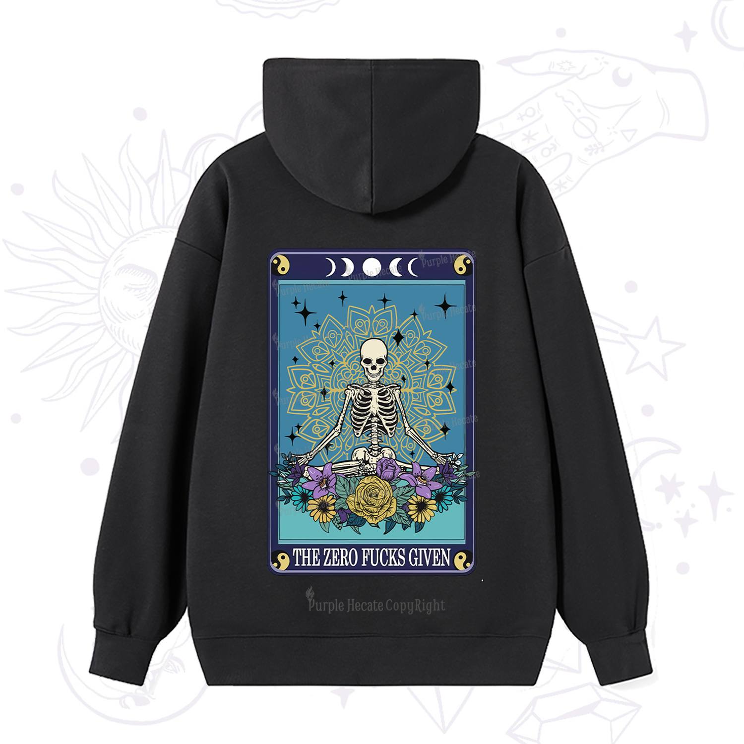 PurplehecateThe Zero Fucks Given Tarot Hoodie