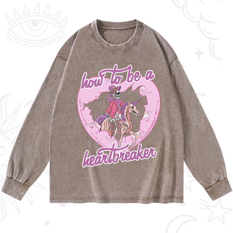 Purplehecate Heartbreaker Washed Long Sleeve Shirt