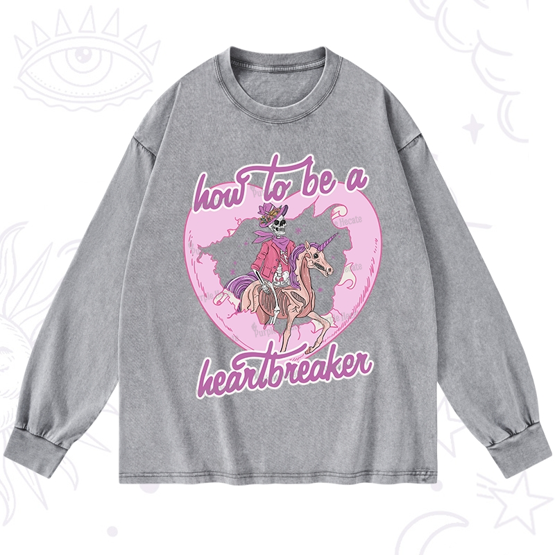 Purplehecate Heartbreaker Washed Long Sleeve Shirt