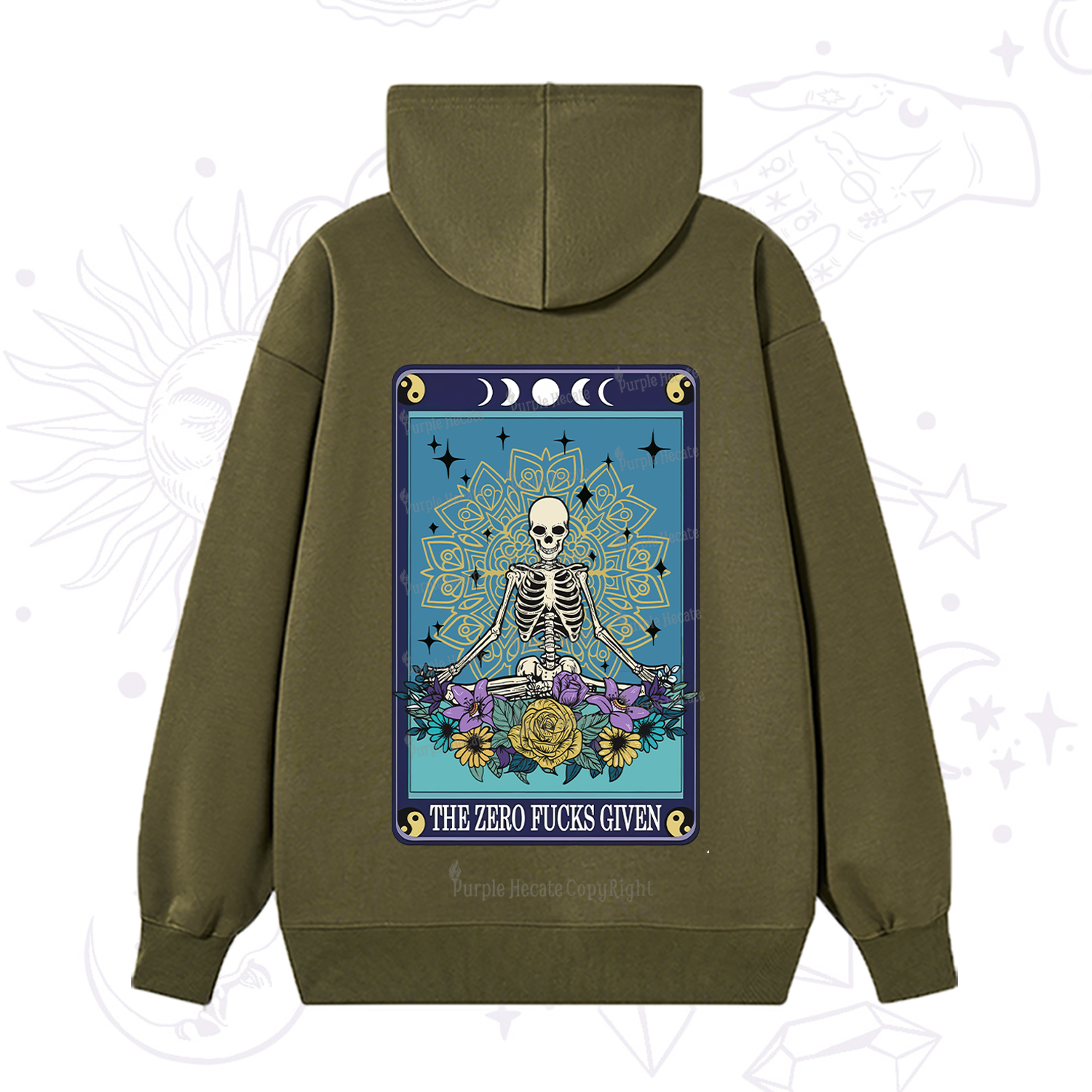PurplehecateThe Zero Fucks Given Tarot Hoodie