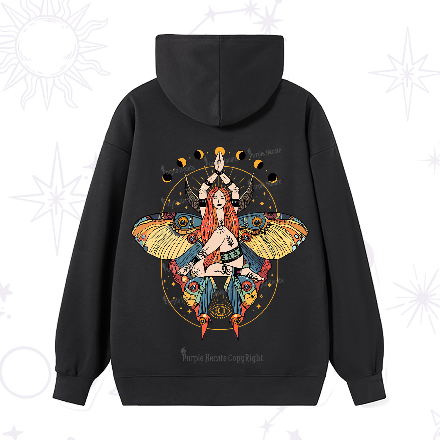 Purplehecate Luna Moth Hoodie