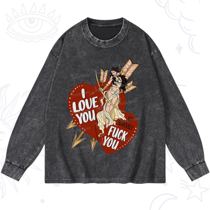 Purplehecate Love But Not Really Washed Long Sleeve Shirt