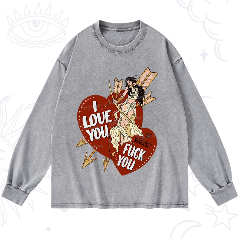 Purplehecate Love But Not Really Washed Long Sleeve Shirt