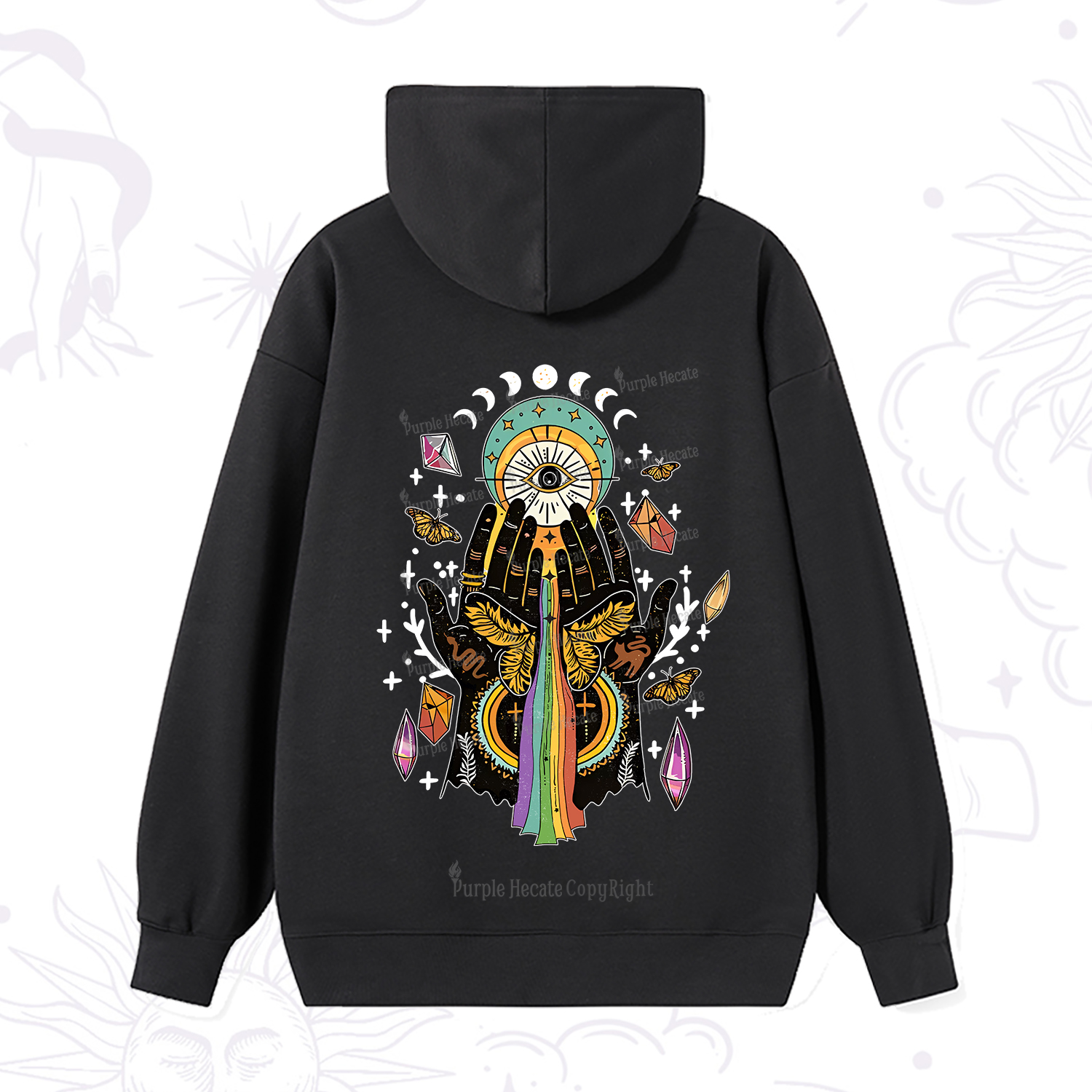 Purplehecate Mystical Witchy Hands Hoodie