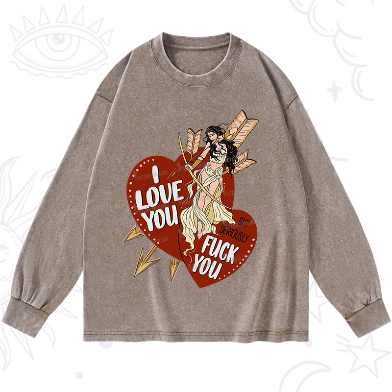 Purplehecate Love But Not Really Washed Long Sleeve Shirt