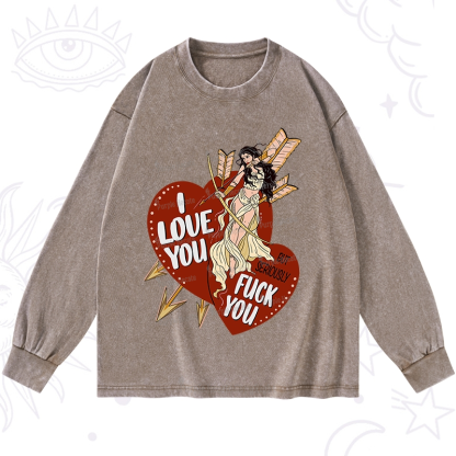 Purplehecate Love But Not Really Washed Long Sleeve Shirt