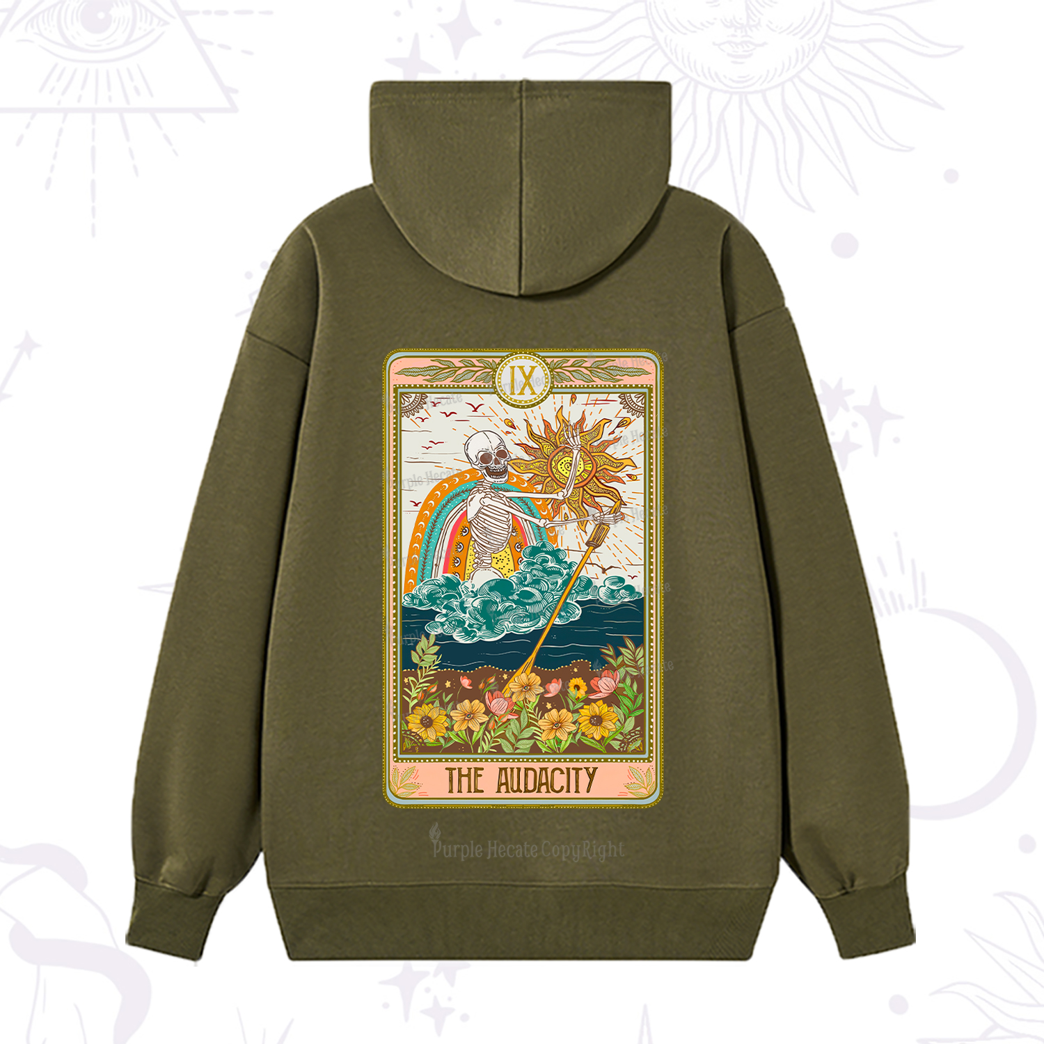Purplehecate The Audacity Tarot Card Hoodie