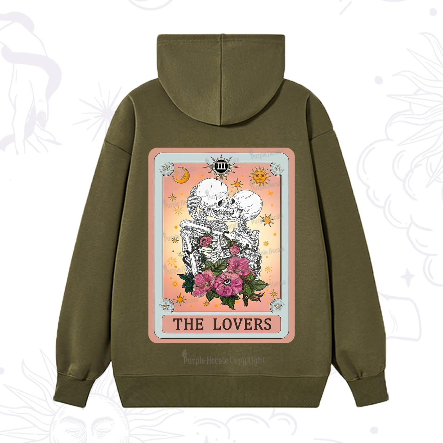 Purplehecate The Lovers Tarot Card Hoodie