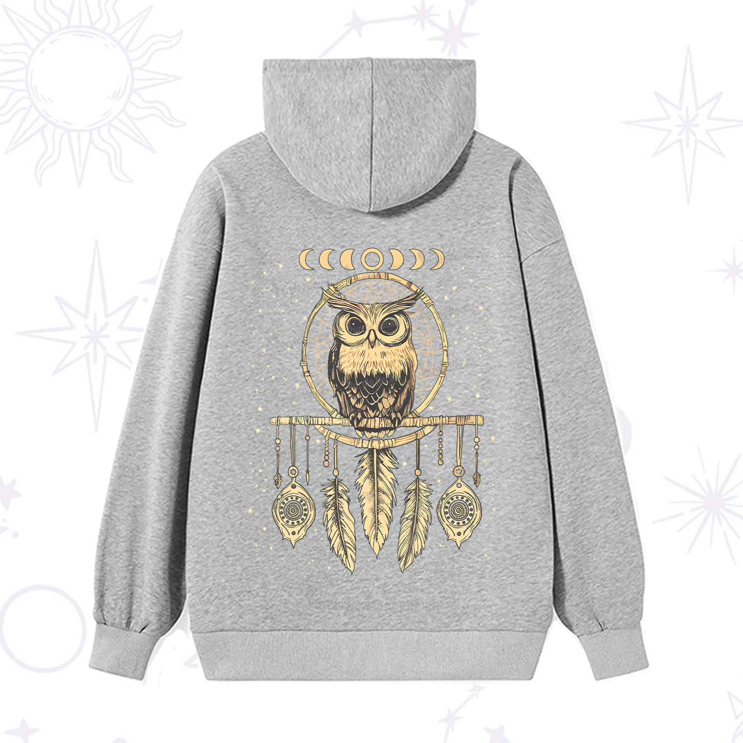 Purplehecate Luna Owl Dream Catcher Hoodie