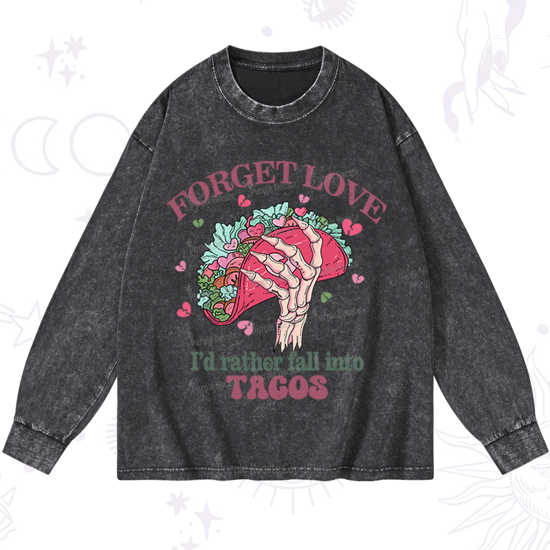Purplehecate Taco Over Love Washed Long Sleeve Shirt
