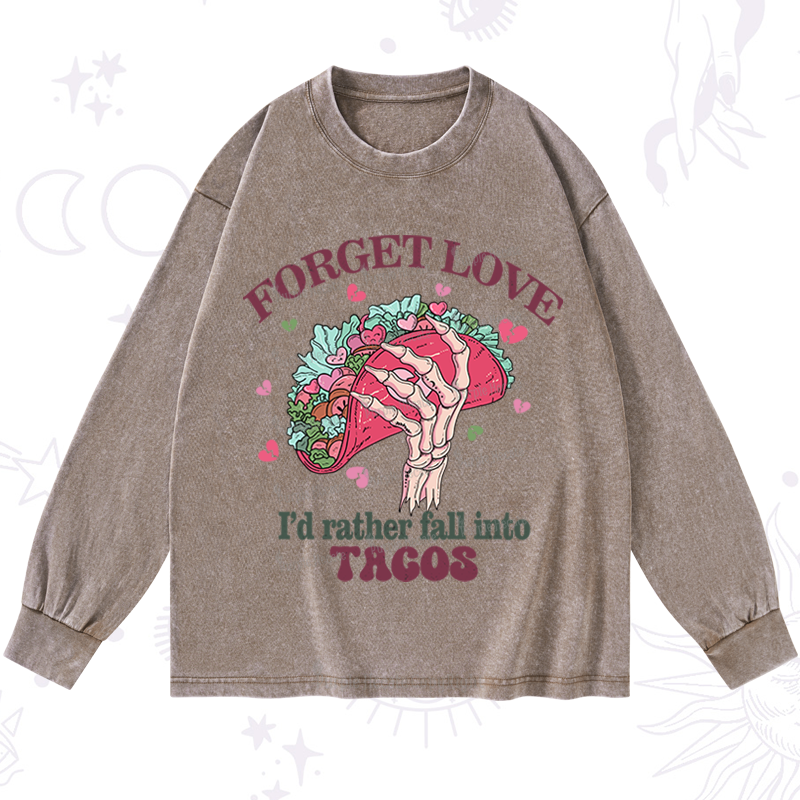 Purplehecate Taco Over Love Washed Long Sleeve Shirt