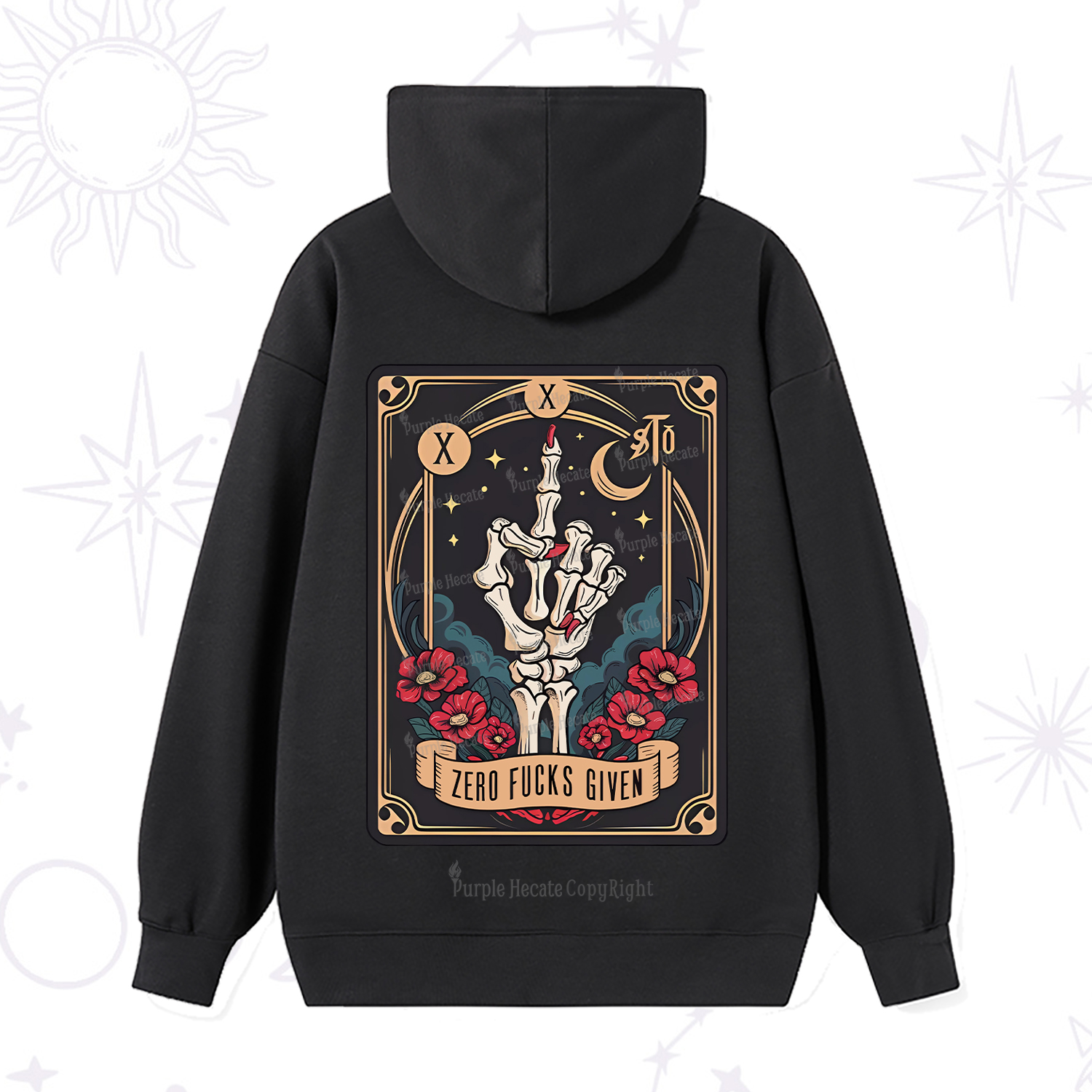 Purplehecate The Zero Fucks Given Hoodie