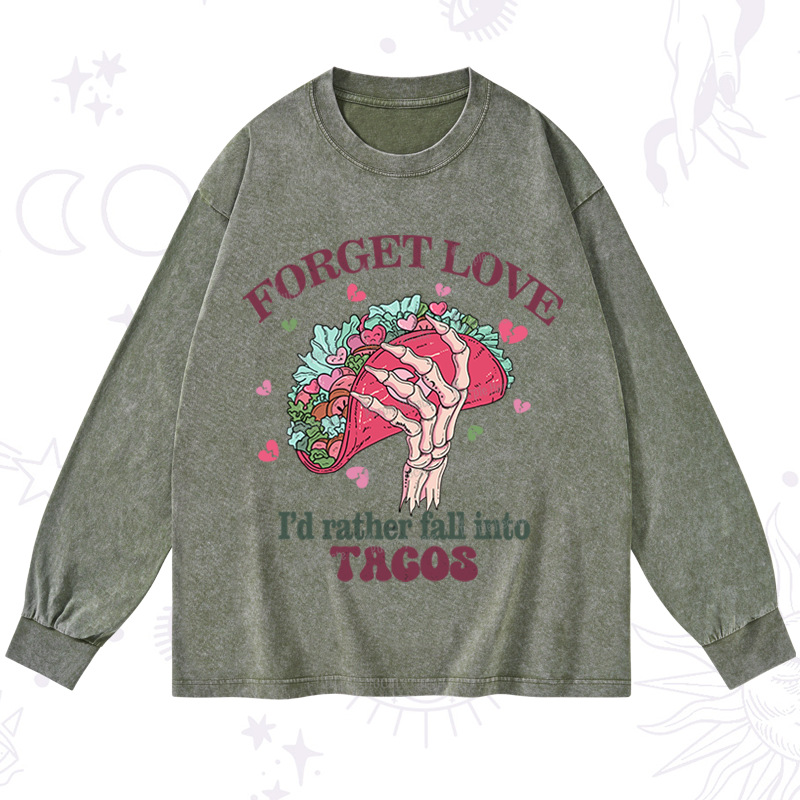 Purplehecate Taco Over Love Washed Long Sleeve Shirt