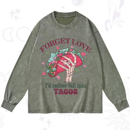 Purplehecate Taco Over Love Washed Long Sleeve Shirt