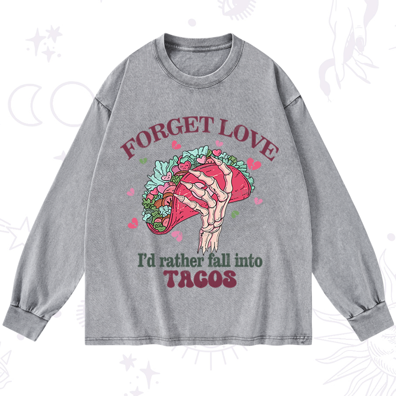 Purplehecate Taco Over Love Washed Long Sleeve Shirt