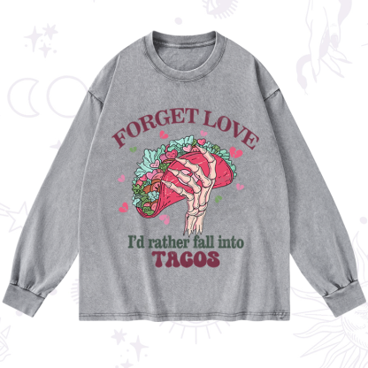 Purplehecate Taco Over Love Washed Long Sleeve Shirt