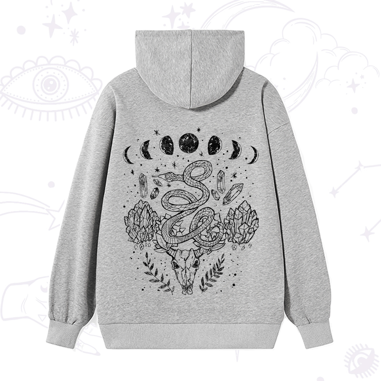 Purplehecate Crystals Witchy Hoodie