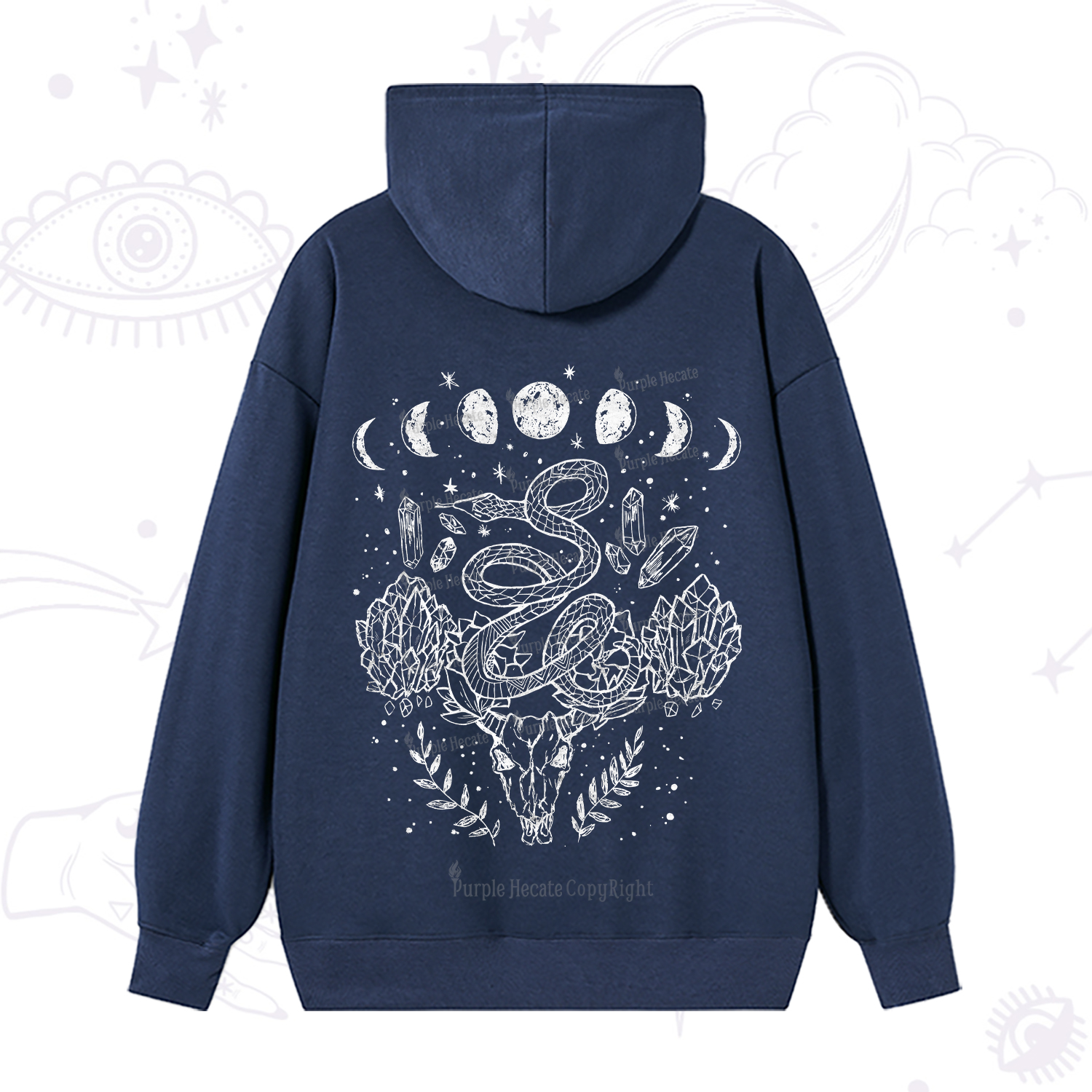Purplehecate Crystals Witchy Hoodie