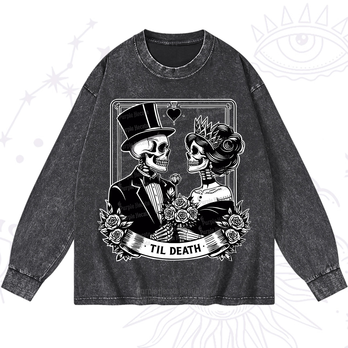 Purplehecate Til Death Washed Long Sleeve Shirt