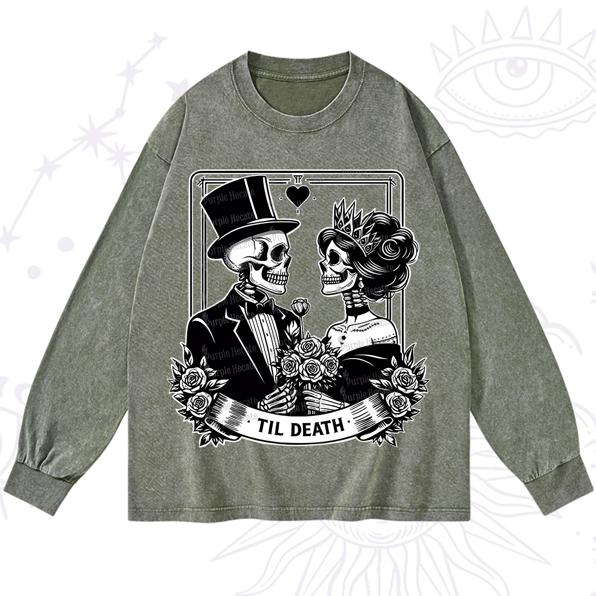 Purplehecate Til Death Washed Long Sleeve Shirt