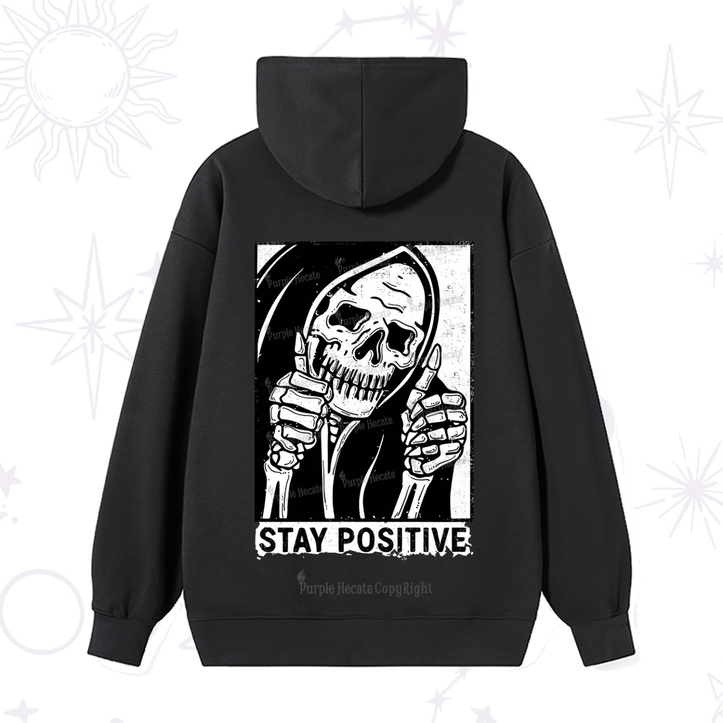 Purplehecate Stay Positive Hoodie