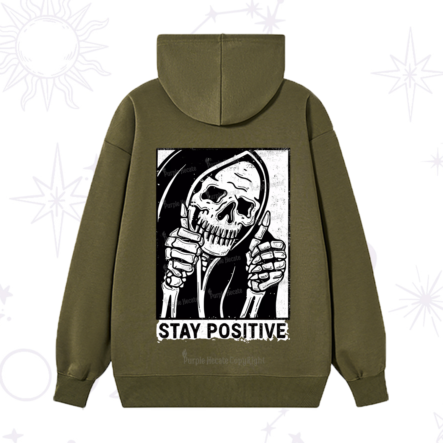 Purplehecate Stay Positive Hoodie