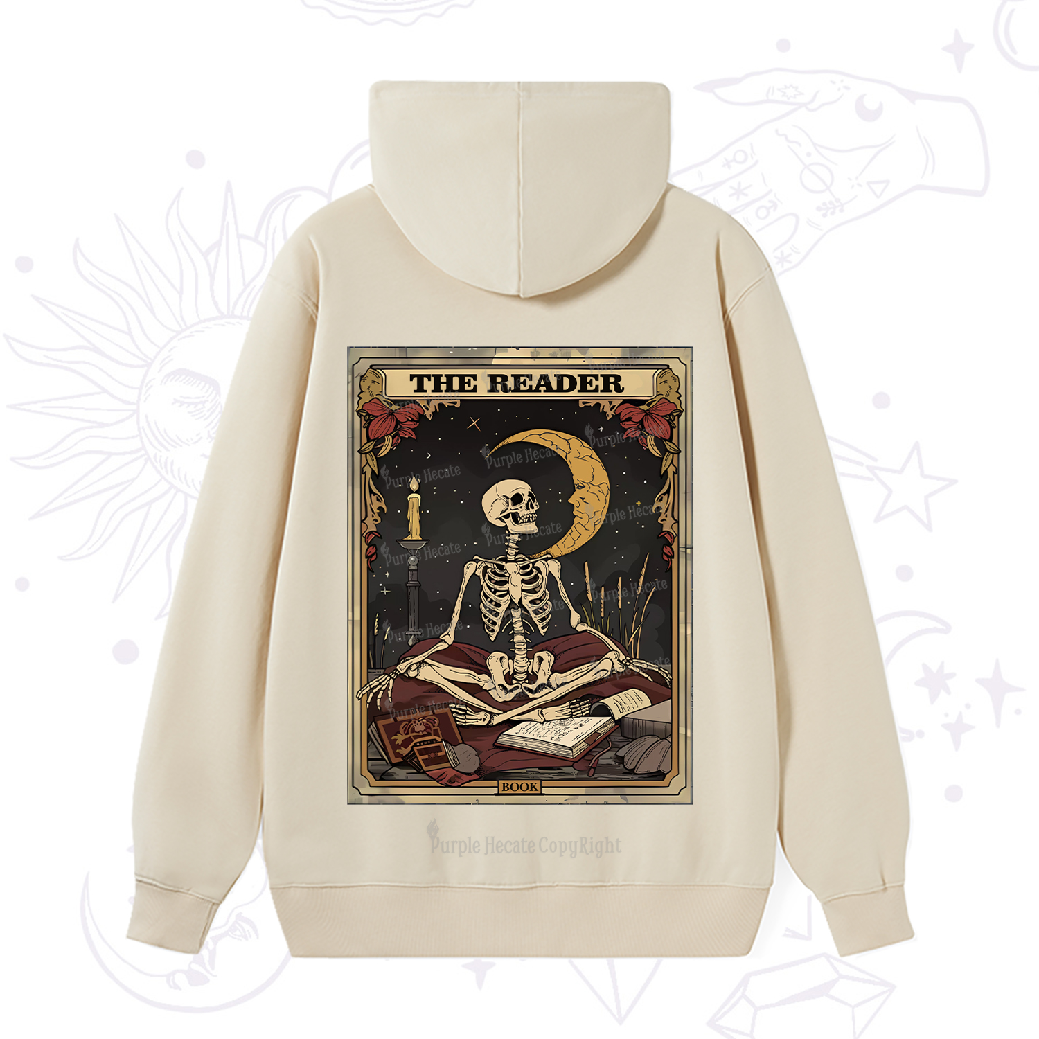 Purplehecate The Reader Tarot Card Hoodie