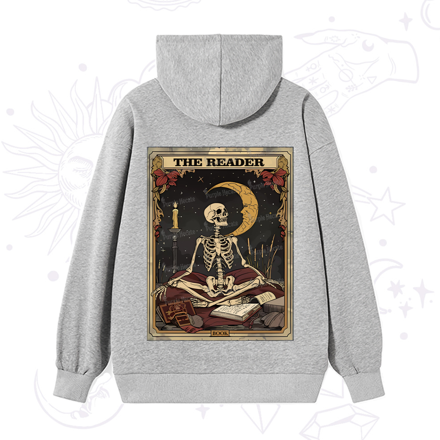 Purplehecate The Reader Tarot Card Hoodie
