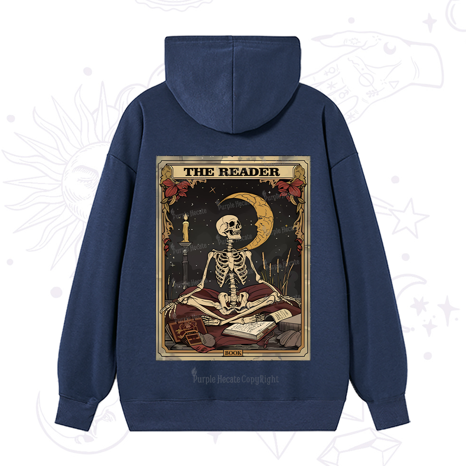 Purplehecate The Reader Tarot Card Hoodie