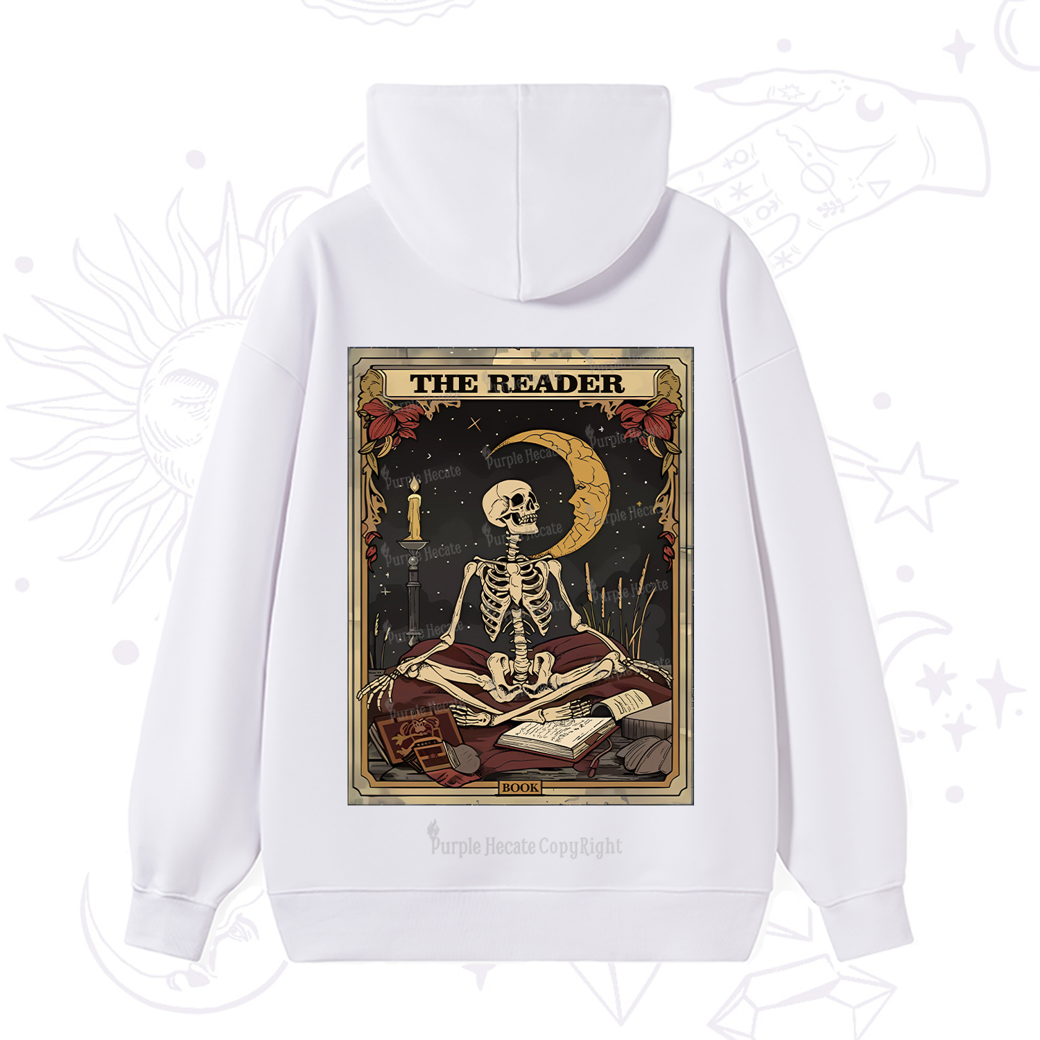 Purplehecate The Reader Tarot Card Hoodie