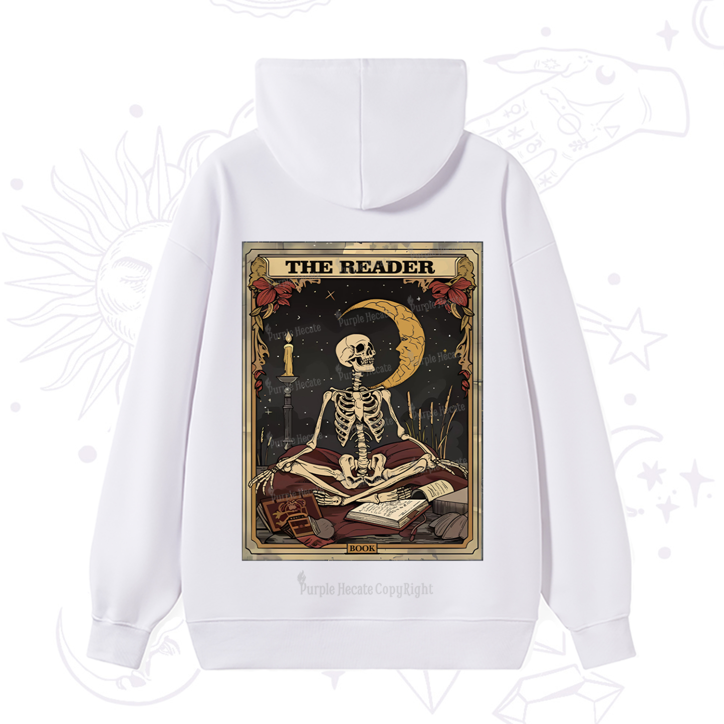 Purplehecate The Reader Tarot Card Hoodie