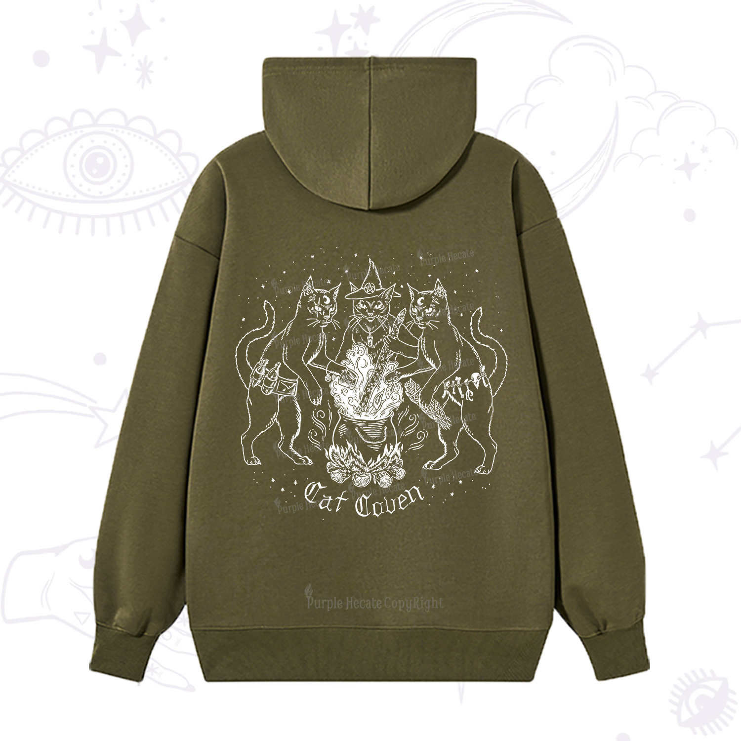 Purplehecate Cat Coven Hoodie