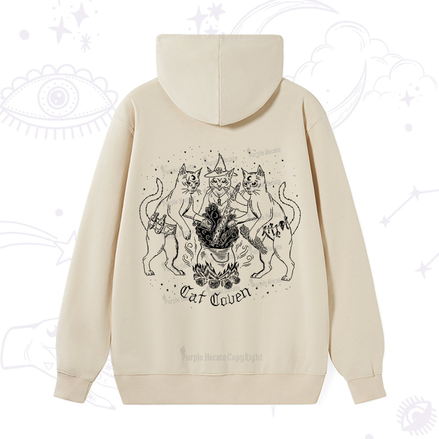 Purplehecate Cat Coven Hoodie
