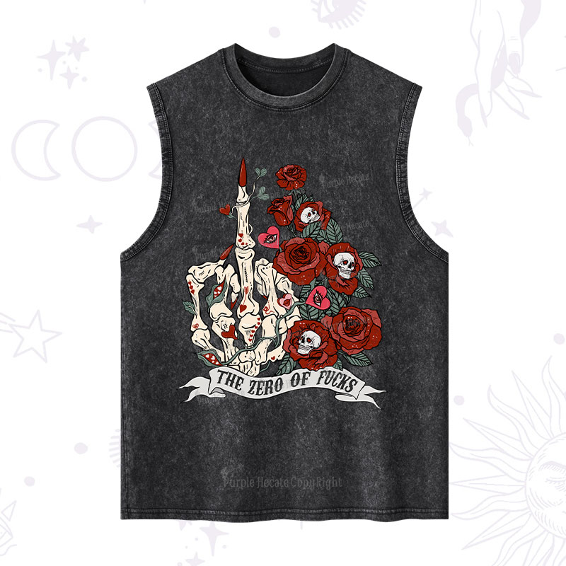 Purplehecate The Zero Of Fucks Valentine Washed Tank