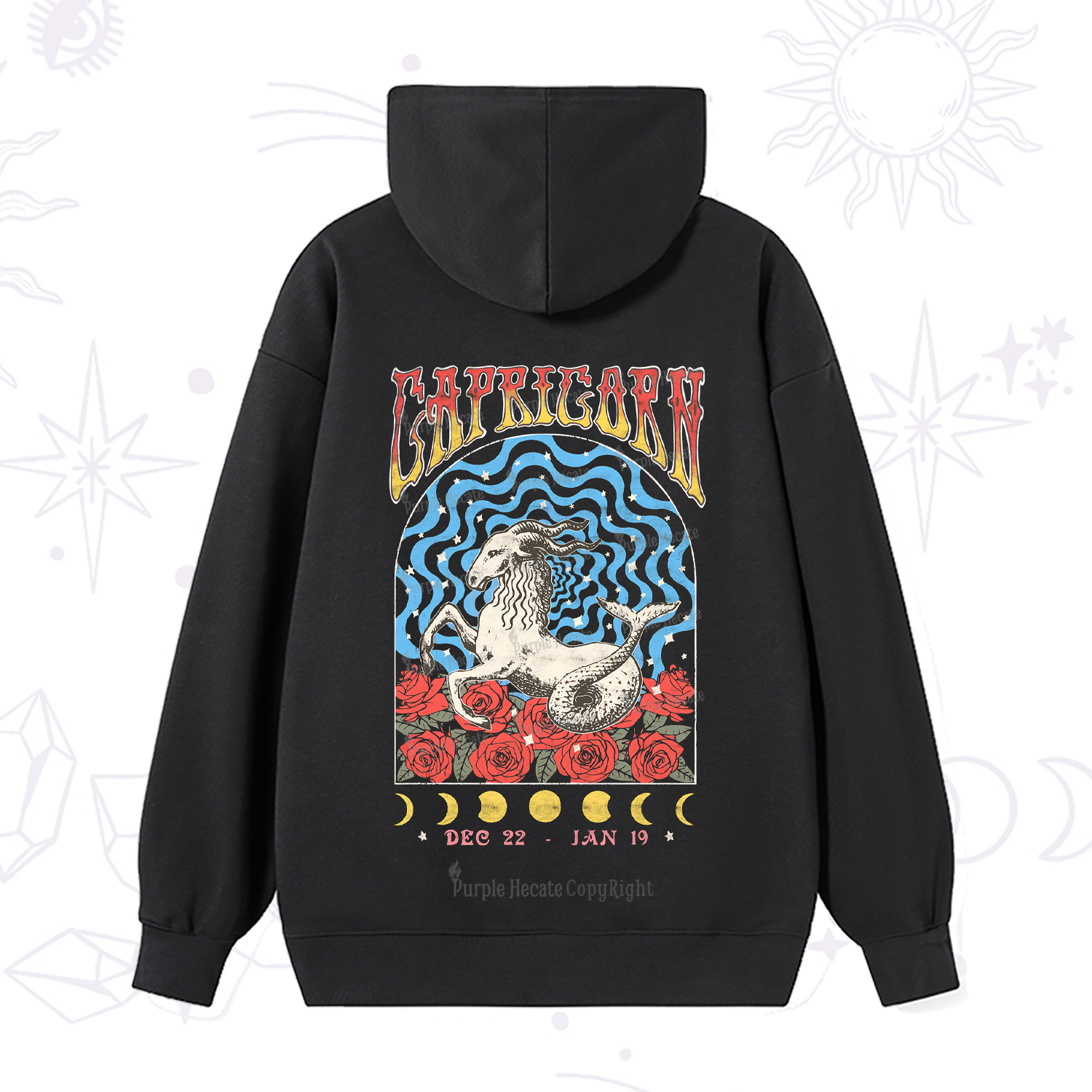 Purplehecate Capricorn Crew Zodiac Hoodie