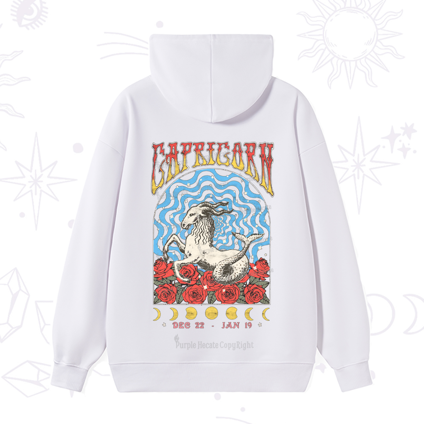 Purplehecate Capricorn Crew Zodiac Hoodie